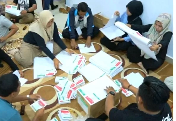 Pelipatan Surat Suara Pemilu 2024 di Kota Gorontalo Melibatkan 85 Pekerja