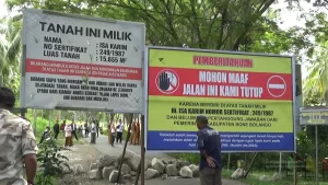 Protes Pemilik Lahan: Akses Jalan Menuju Perkantoran Bone Bolango Ditutup