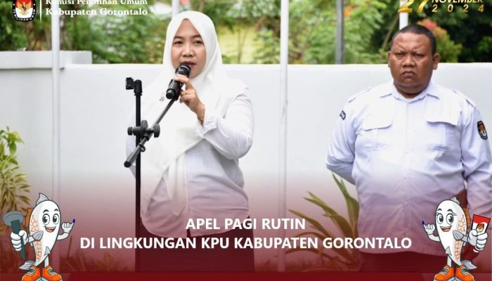 KPU Kabupaten Gorontalo Gelar Apel Rutin