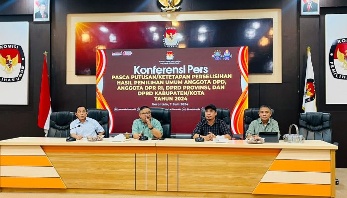 KPU Provinsi Gorontalo Gelar Konferensi Pers Terkait Pemilihan Suara Ulang