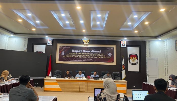 KPU Provinsi Gorontalo Gelar Rakor Persiapan PSU dan Perbaikan DCT