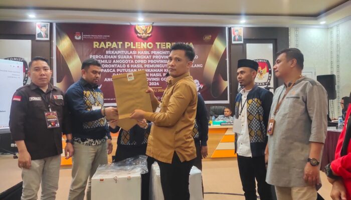 KPU Provinsi Gorontalo Gelar Rapat Pleno Perhitungan Hasil Suara Ulang