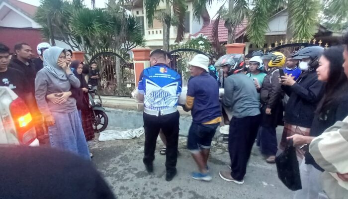 Dua Orang MD, Sat Lantas Polresta Gorontalo Kota Olah TKP Lakalantas