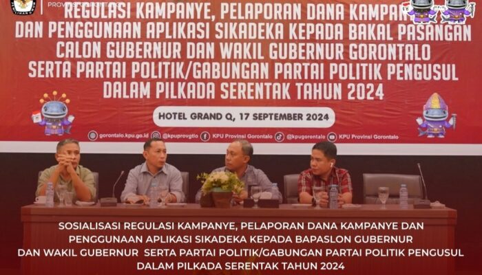 KPU Gorontalo Sosialisasikan Regulasi Kampanye dan Penggunaan Aplikasi Sikadeka