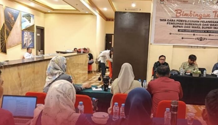 KPU Gorontalo Utara Gelar Bimtek Penyelesaian Pelanggaran Administrasi Pilkada