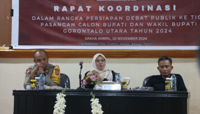 KPU Kabupaten Gorontalo Utara Gelar Rapat Koordinasi untuk Persiapan Debat Ketiga Pilkada 2024