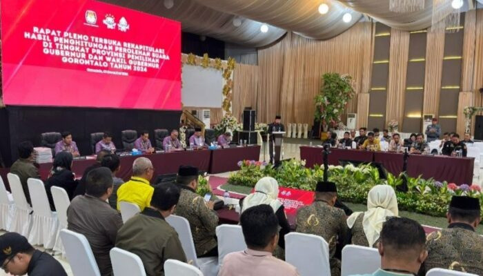 KPU Provinsi Gorontalo Gelar Rapat Pleno Rekapitulasi Pemilihan Gubernur dan Wakil Gubernur 2024