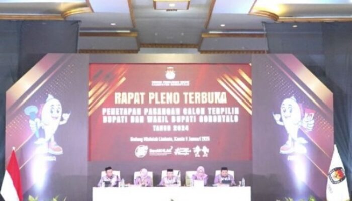 KPU Kabupaten Gorontalo Tetapkan Pasangan Calon Terpilih Bupati dan Wakil Bupati 2024