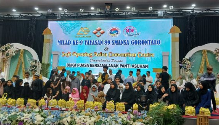 Bukber Bersama Ratusan Anak Panti Warnai Milad ke-9 Yayasan 89 Smansa Gorontalo