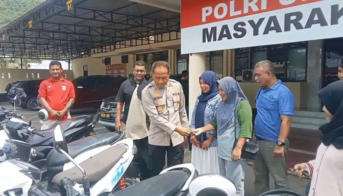 Polresta Gorontalo Kota Kembalikan Motor Hasil Curian