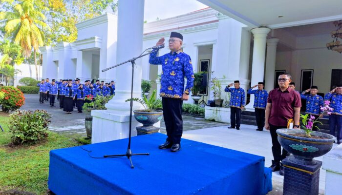 Bupati Sofyan Puhi Gelar Apel Korpri Bulan Mei di Rangkaikan dengan Harkitnas ke-117