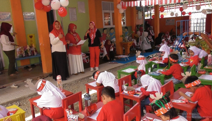 Semarak Kemerdekaan, TK Darul Muttaqin Gelar Lomba Mewarnai