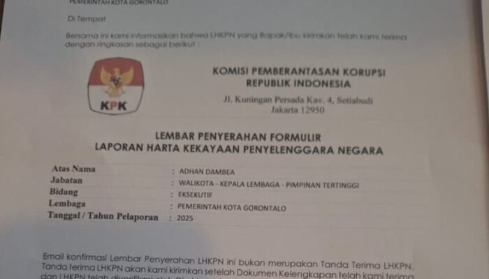 Wali Kota Adhan Laporkan Harta Kekayaan ke KPK, Bukti Transparansi Seorang Pemimpin