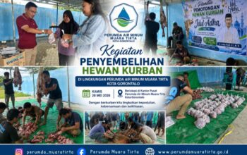 Perumdam Muara Tirta Tebar Kepedulian, Salurkan Daging Kurban ke Warga Sekitar Tiga IPA
