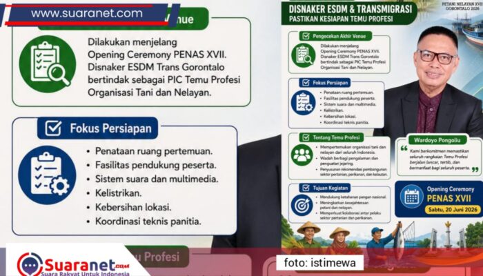 ‎Venue PENAS XVII Siap Digelar, Disnaker ESDM Trans Gorontalo Rampungkan Pengecekan Akhir‎‎