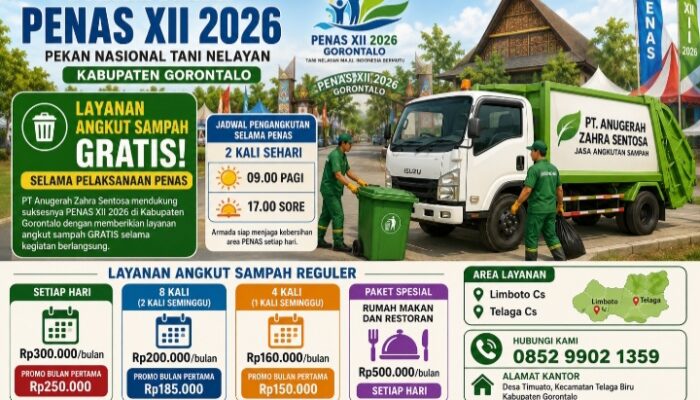 Dukung PENAS, PT Anugerah Zahra Sentosa Gratiskan Angkut Sampah