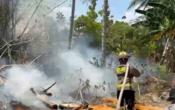 Dit Samapta Polda Gorontalo Jinakkan Api di Panggulo